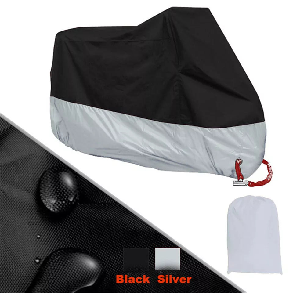Motorcycle Cover Waterproof | Size L | Wind Shelter Heavy Duty | Dust Storage Protective AU