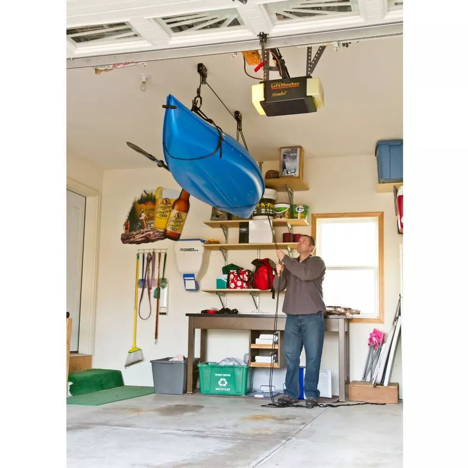 Stainless Steel Kayak/Bike Hoist | Lift Pulley System | Garage Ceiling Storage Rack | Capacity 56.7 Kg (125LBS)