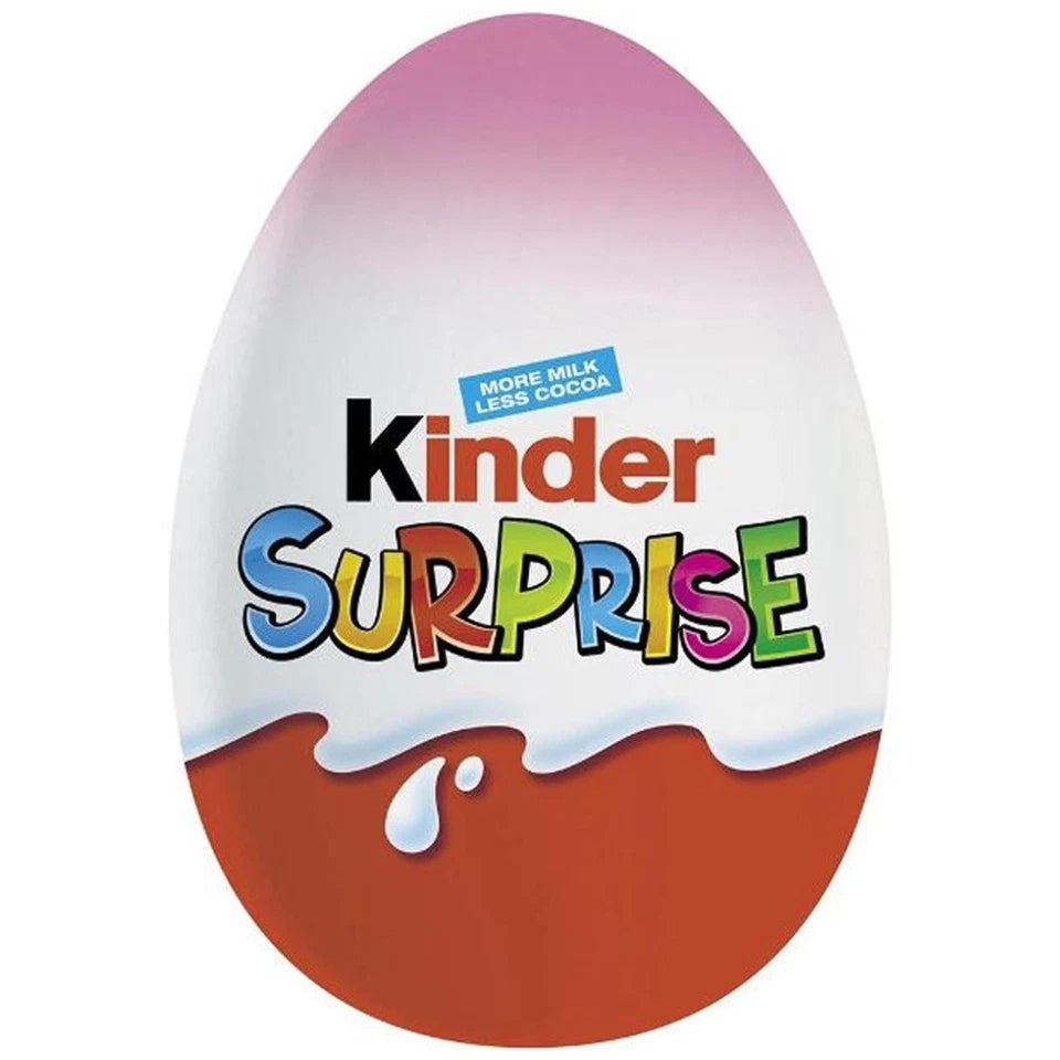 24PK Fererro Kinder Surprise Chocolate Egg Pink Confectionary 20g