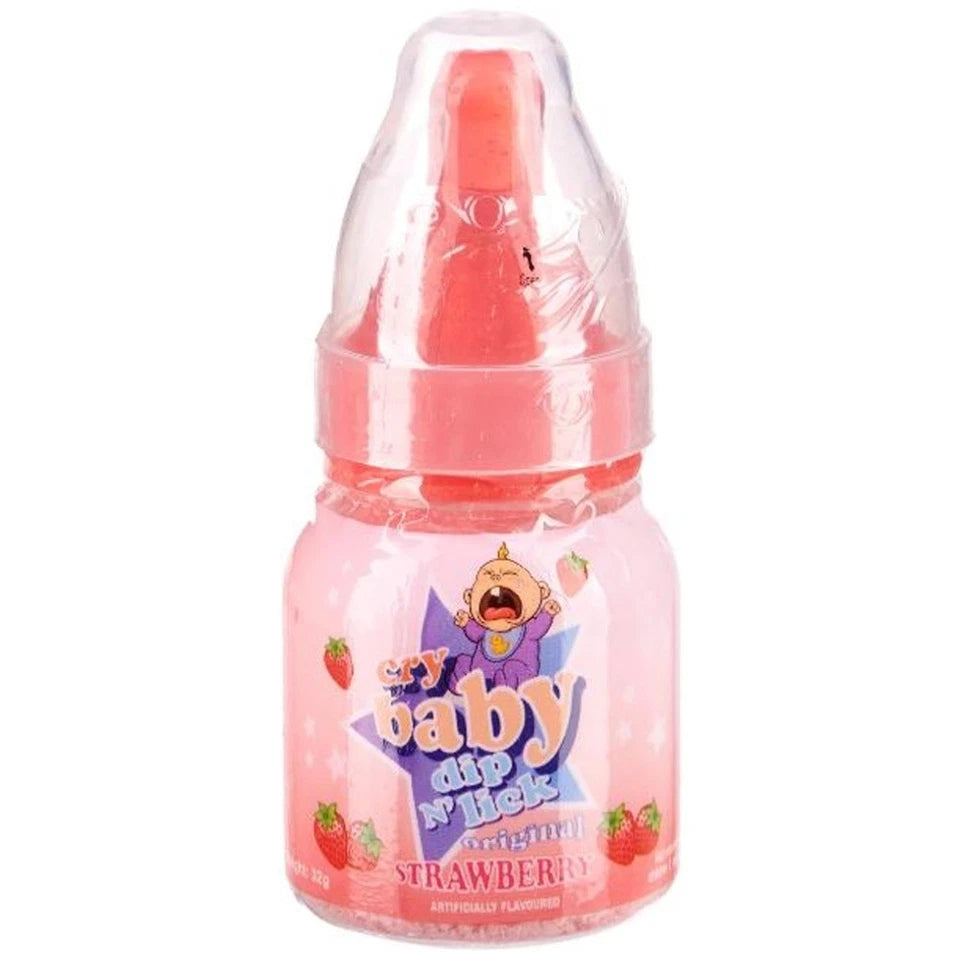 Universal Candy Cry Baby Dip n Lick | 12PK Fruit Flavoured Sweet | 32g Assorted