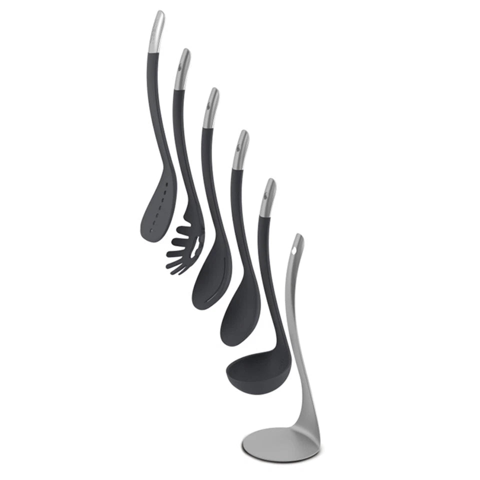 5pc Joseph Joseph Nest 100 Utensils w/Stainless Steel Stand/Spoon/Turner/Claw