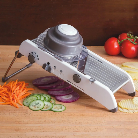 Professional Kitchen Food Slicer Mandoline | Adjustable Julienne Mandolin | Stainless Steel Chopper/Slicer Waffle Cuts | Professional