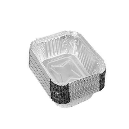 Lemon & Lime Foil Container | BBQ Dish/Food Tray | Baking Storage w/ Lid Silver | 90 Pieces