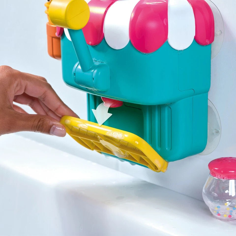 Toomies Foam Ice-Cream Cone Factory | Deluxe Baby/Toddler Bath Toy Set | Bubble Bath
