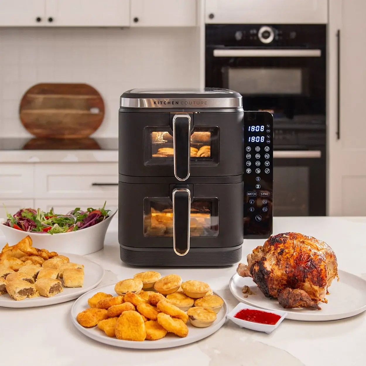 Kitchen Couture Air Fryer 11L | Food Cooker Chips Chicken Airfryer Healthy Cooker Oil Free Kitchen Digital Control