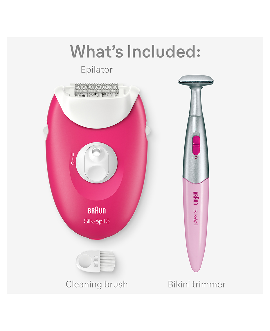 Braun Electric Epilator with Bikini Trimmer | No Wax Solution | Long Lasting Shave | Electric Hair Remover Epilating Tool