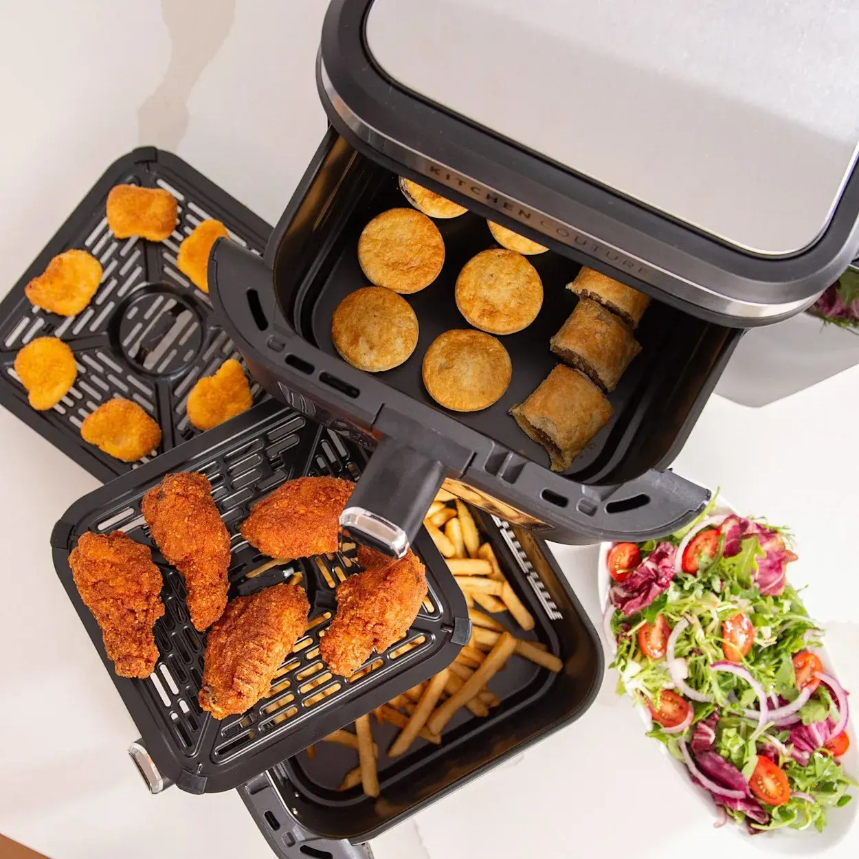 Kitchen Couture Air Fryer 11L | Food Cooker Chips Chicken Airfryer Healthy Cooker Oil Free Kitchen Digital Control