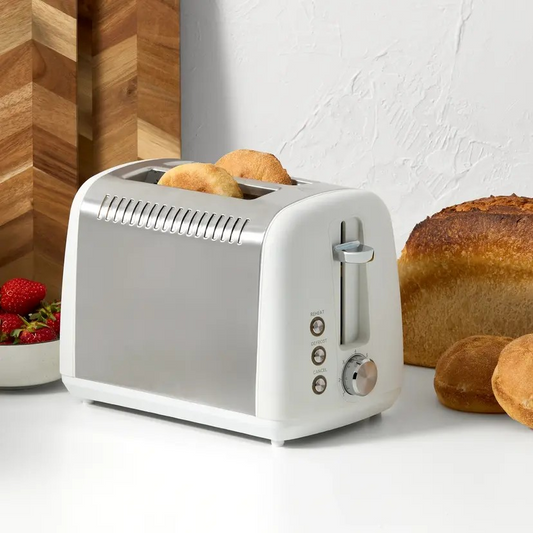 Wolstead Instant Electric Kettle and Toaster Pack | White | 1.7L Kettle and 1 x Toaster | Quick Boil |