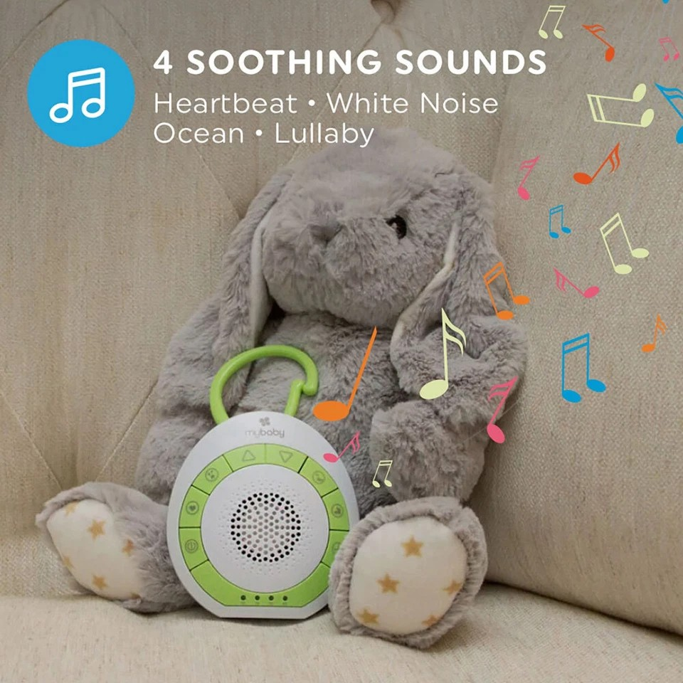 Homedics MyBaby SoundSpa | Music On The Go Speaker for Stroller | White Noise | 2Pk | Easy Attach