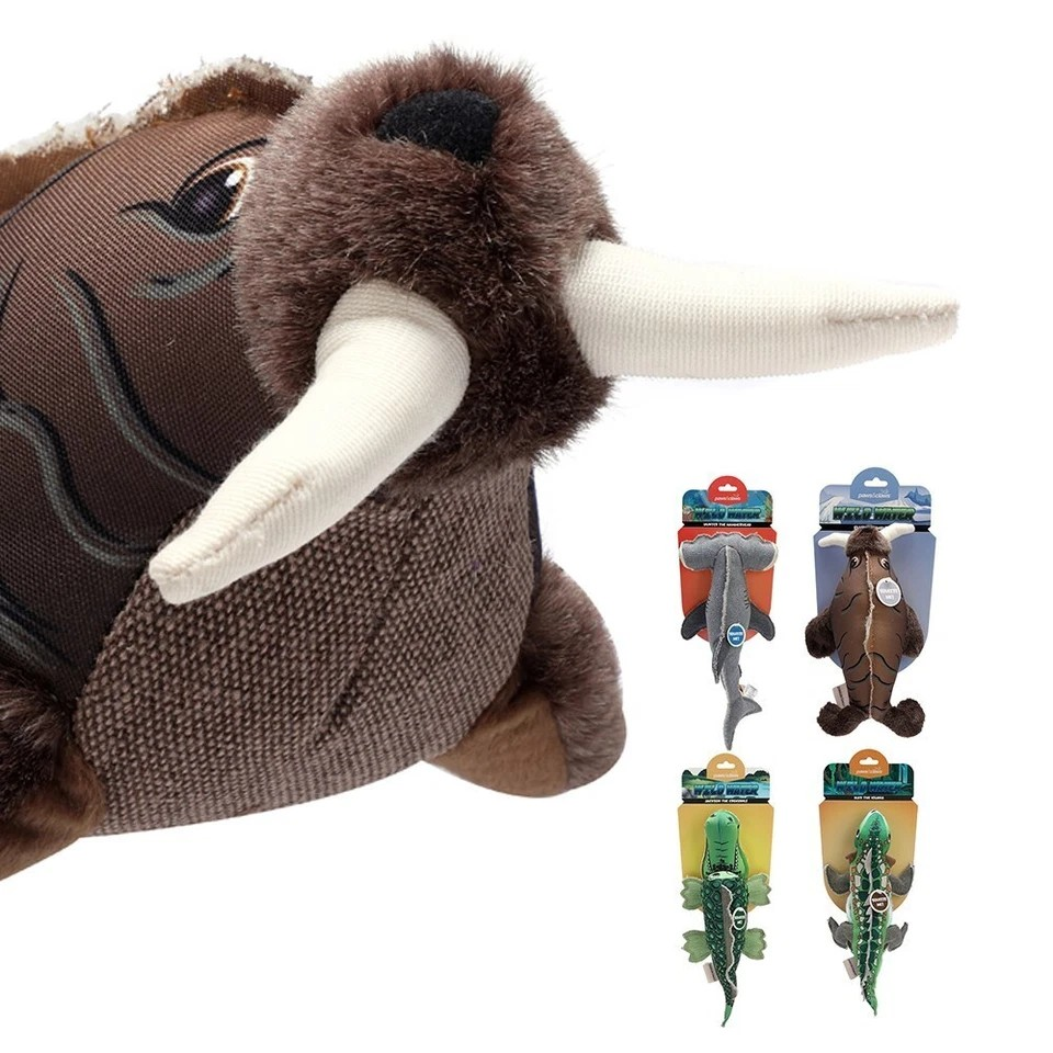 Paws & Claws 33cm | Wild Water Animalz Dog/Pet Interactive Squeker Toy | Assorted x2