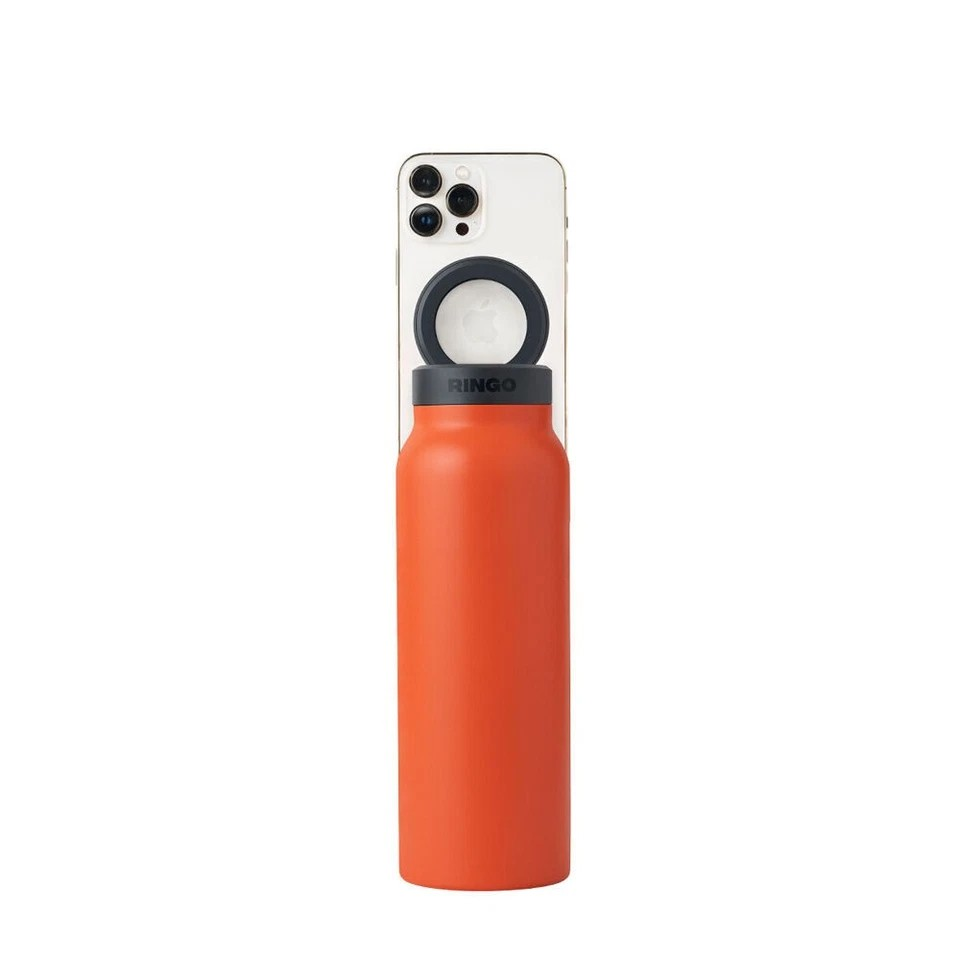 Ringo 710ml Insulated Water Bottle | MagSafe Phone Mount | Orange Stainless Steel