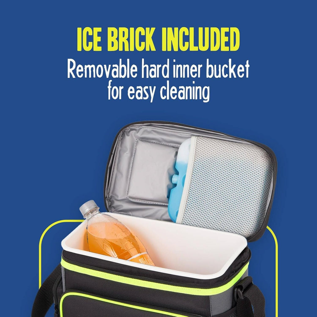 Esky 16 Can Hybrid Cooler with Ice Brick | Portable Drinks Beer Beverage Cooling Bag Hard Shell