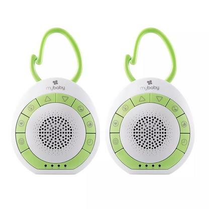 Homedics MyBaby SoundSpa | Music On The Go Speaker for Stroller | White Noise | 2Pk | Easy Attach