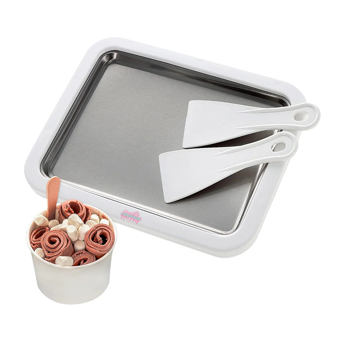 Ice Cream Making Tray | Fruit Sorbet Gelato Maker Smash & Mix Maker | Frozen Yogurt | BPA Free