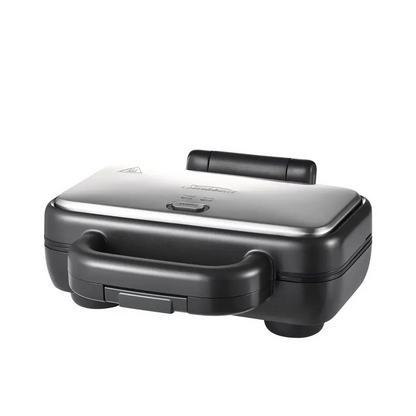 Sunbeam Turbo Crunch 2 Slice Toastie Maker | Stainless Steel | Extra Height Hinge to Hold Bread in Place | Built-in Cord Wrap | Space Saving | Duraceramic Coating