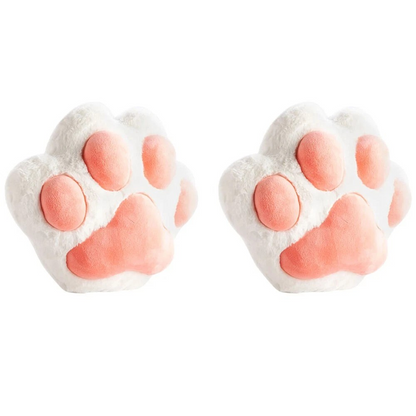 Paw Cushion | Fluffy Faux Fur Plush | Soft Toys 25x22cm Assorted | 2PK Furever Pets