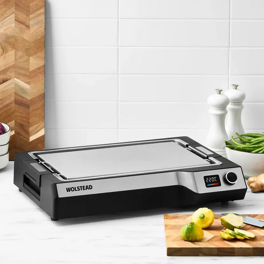 Wolstead Teppanyaki Grill | Grill Non-Stick Plate |1650W Electric Teppanyaki Tabletop Grill Griddle  | Hot Plate Cooker