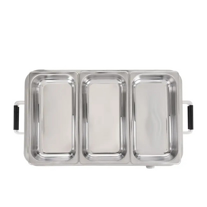 Davis & Waddell 3-in-1 Bain Marie | Warming Tray | Stainless Steel Buffet Style Food Warmer