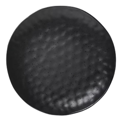 Stoneware Dinner Plate Dish| Round Tableware Black | 4x Ecology Speckle Ebony 27cm