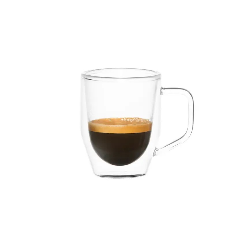 Salisbury & Co Brew Double Wall Mug | 100mL Set of 2 | Dishwasher Safe | Thermal Quality Glass