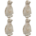 4PK Ceramic Penguin Garden Statues | Outdoor Animal Decor | 15cm Bisque | Urban Fable