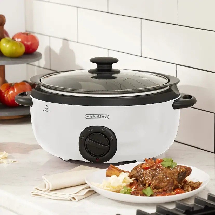 Morphy Richards Sear & Stew Slow Cooker 6.5L Family Meal Cooker 3 Heat Kitchen Cooking