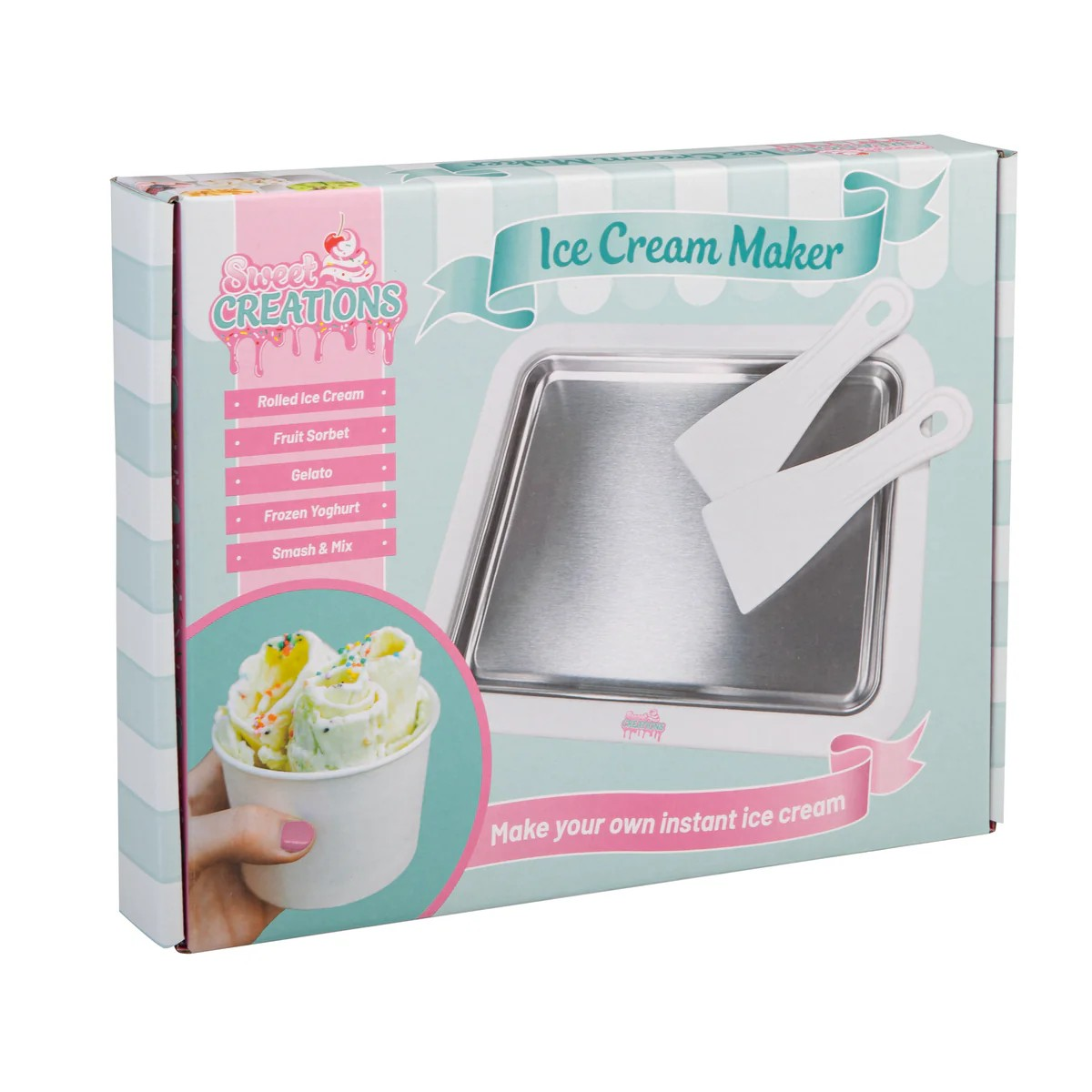 Ice Cream Making Tray | Fruit Sorbet Gelato Maker Smash & Mix Maker | Frozen Yogurt | BPA Free