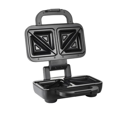 Sunbeam Turbo Crunch 2 Slice Toastie Maker | Stainless Steel | Extra Height Hinge to Hold Bread in Place | Built-in Cord Wrap | Space Saving | Duraceramic Coating