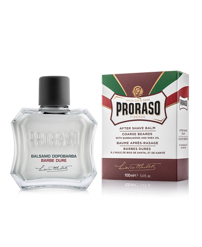 Proraso Aftershave Balm Nourish | Sandalwood & Shea Butter | Coarse Beards Treatment | 100ml