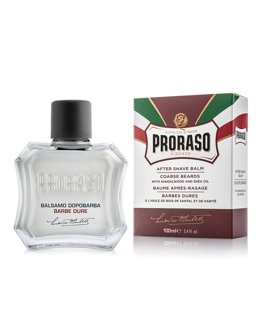 Proraso Aftershave Balm Nourish | Sandalwood & Shea Butter | Coarse Beards Treatment | 100ml