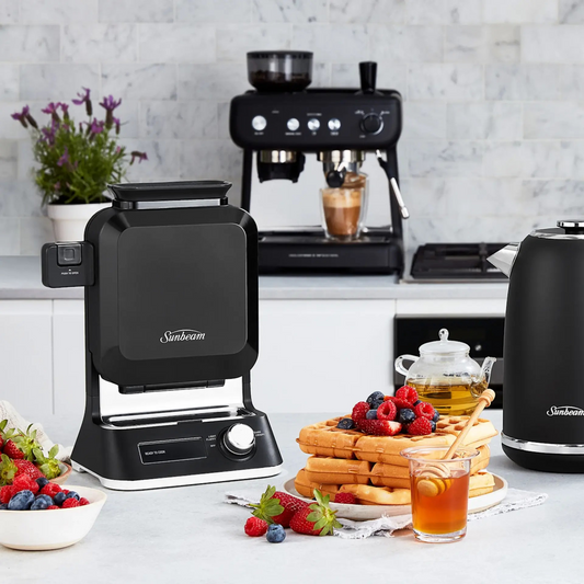 Sunbeam Vertical Waffle Maker Black Classics | Toaster and Grill