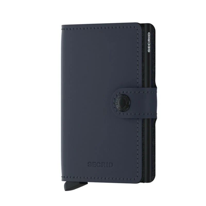 SECRID Miniwallet Matte Nightblue Leather RFID