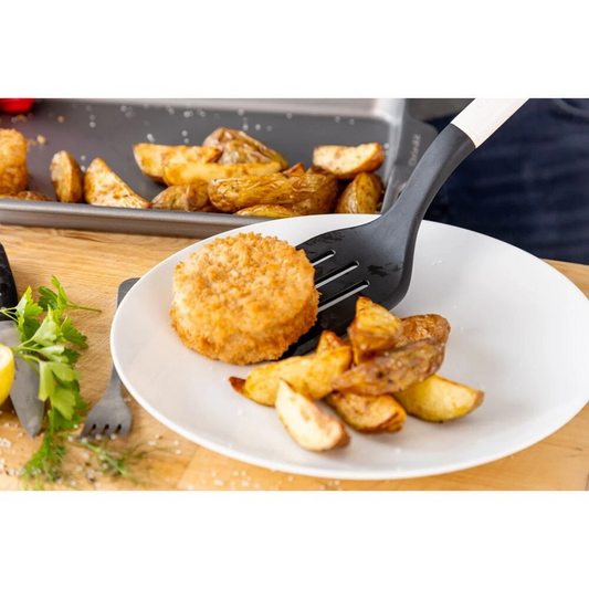 KitchenAid Classic Slotted Nylon Turner/Spatula | Utensil Porcelain White | 2PK Home Chefs
