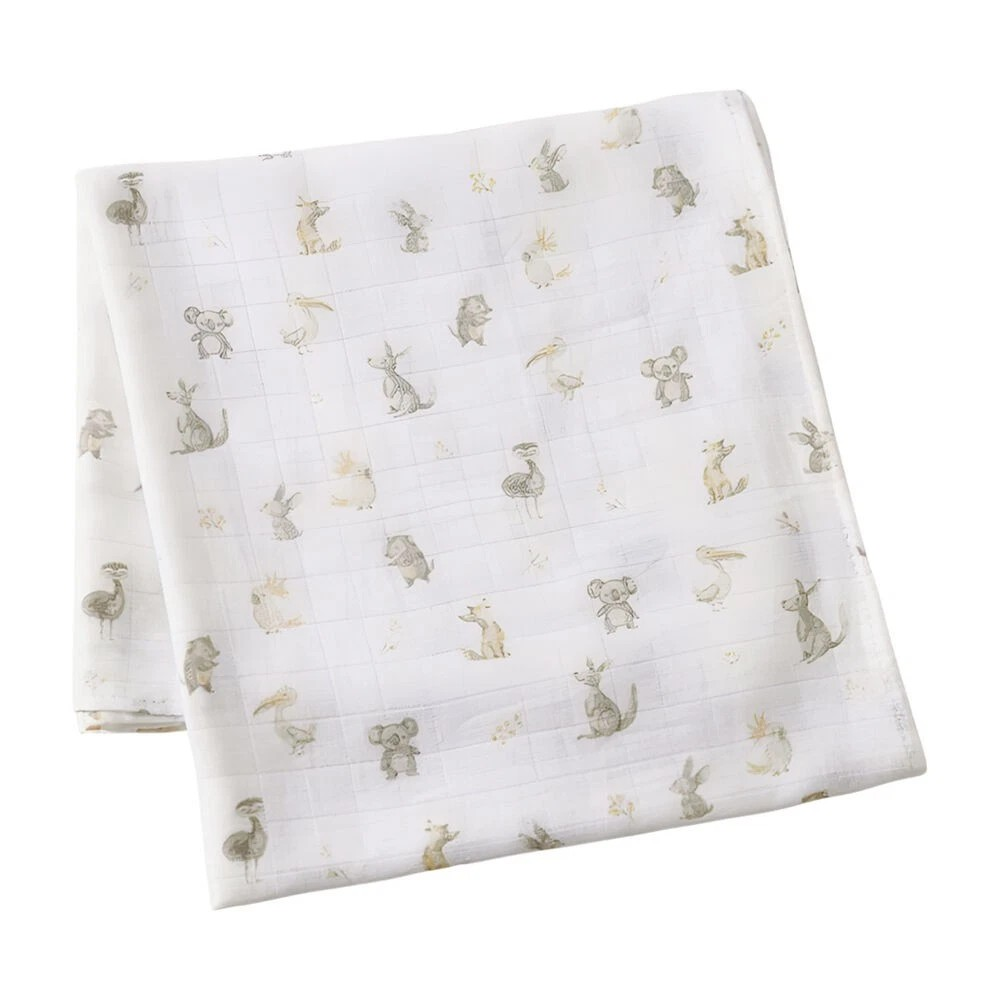 Jiggle & Giggle Toddler Muslin Wrap 100% Cotton Little Aussie Critters