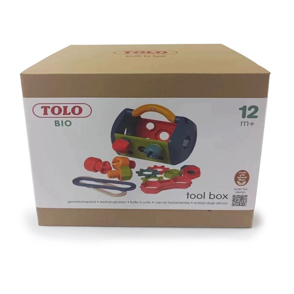 Tolo Toys Bio Plastic 19.5cm | 14pc Tool Box Set Baby/Toddler Activity Toy