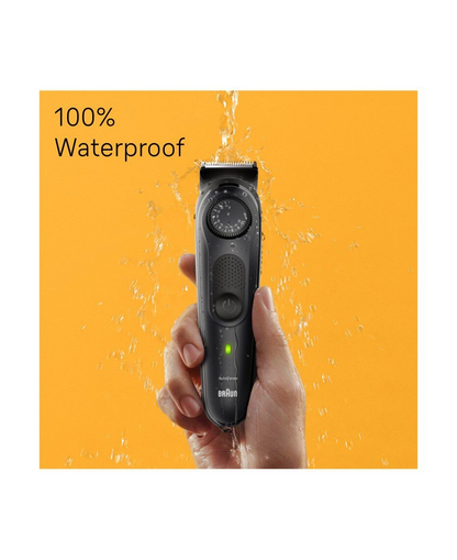 Braun Waterproof Beard Trimmer | Professional Men's Rechargeable Shaver | Men's Barber Washable Trimmer Razor