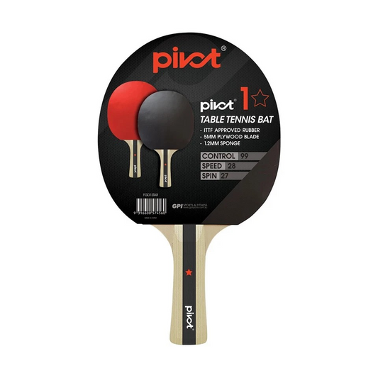 Pivot 1 Star Table Tennis Racquet x 4 | Ping Pong Paddle Bat | Sports Equipment | ITTF Approved | Plywood Construction