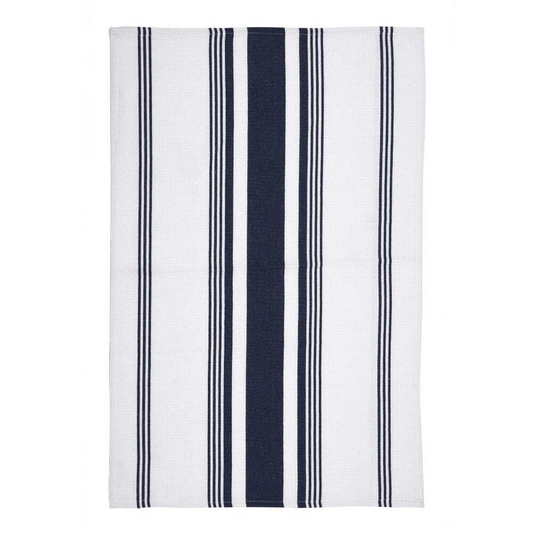 J.Elliot Home Eleanor Tea Towel | 50x70cm | Cotton Kitchen Tea Towel | Rectangle Cloth Navy | 6Pk